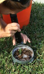 Optional Macroscope 25X shown with the Turf-Tec Insect Flotation Sampler