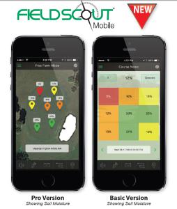 Web app iphine and androind for Field Scout Digital Moisture Sensor for SpecConnect GPS Mapping