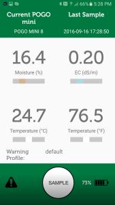 The free app lets you control the POGO mini via a wireless Bluetooth connection. Samples are analyzed according to your customized desired range, displayed and logged.