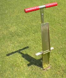 The Turf-Tec 12 inch deep Mascaro Profile Sampler allows the entire Soil Profile can be re-inserted into the same hole after inspection so no damage is left to the turf