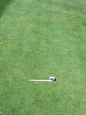 Disease areas can be seen before they become visually apparent with the Turf Stress Detection Glasses.