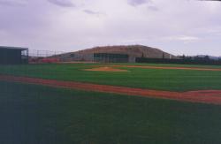 This is a natural grass baseball field at Westview High School in the Poway Schools District, CA.