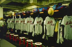 Inside the Mets locker room at the Mets Training Facility.