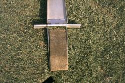This is a soil profile taken with the Mascaro Profile Sampler of the infield at Mark Light Stadium.  The field is a sand based field and you can see the years of topdressing that has accumulated.