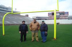 This is a myself and Brian Donaway - Sports Turf Manager at Florida State and Dale Sandin - Sports Turf Manager at the Orange Bowl looking over Doak Campbell Stadium Field at FSU.