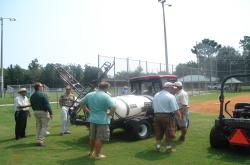 Here is Brian Wilson, Sports Turf Manager at the City of Pensacola Parks. showing us some of his fields and equipment.