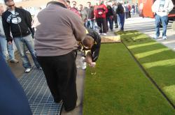 This is the same sod used on the Superbowl XLII field being measured with the Toma Shear Strength Tester.