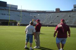 Doak Campbell Stadium at Florida State University had a good infiltration rate as well as a almost perfect uniformity in the irrigation system.