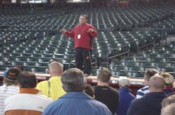This is Grant Trenbeath speaking to the STMA Tour Group.  Grant is Sports Turf Manager at Chase Field.