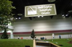 At the GIS Show in Orlando, a complete golf green was constructed indoors on the trade show floor complete with sand traps and natural turf varieties.