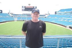 While In Jacksonville I also stopped by to see Jacksonville Municipal Stadium, the home field for the Jacksonville Jaguars.  This is Mark Clay, Sports Turf Manager for the stadium.