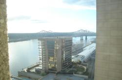 February 2009 brought the Golf Industry Show (GIS) to New Orleans, Louisiana.  This is a view of the Mississippi River