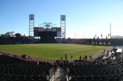 Our next tour stop on the STMA tour on wheels was AT&T Park in San Francisco, California.  This is the home field for the San Francisco Giants baseball team.