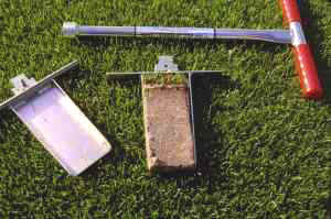 Turf-Tec Soil Profile Sampler - The original profile sampler!  This sampling tool will take an undisturbed soil profile 7" deep, 3" wide and 1/2" thick. Sample can be photographed and replaced. 