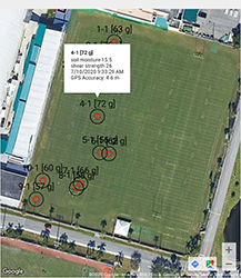 Clegg Impact Tester Bluetooth Mapping Example