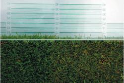 The Grass Height Prism Gauge features graduated measurement lines inscribed on one face of a solid glass prism that are superimposed on the turf allowing you to measure the actual height of the turfgrass and compare it with mower bench settings. 
