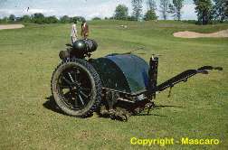 When golf greens became softer with aerification Tom Mascaro invented a self propelled aerifier for greens. This was called the West Point FG-1.