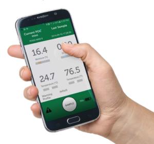 The free app lets you control the POGO mini via a wireless Bluetooth connection. Samples are analyzed according to your customized desired range and displayed.