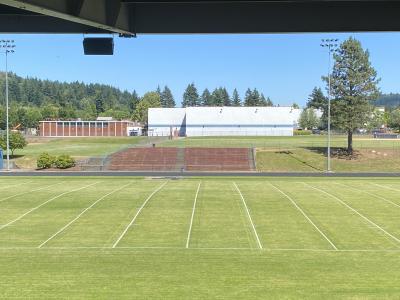 Finished field repainted with aid of Turf Stress Detection Glasses and without the need to re measure or pull strings