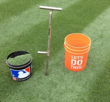 The Turf-Tec Tubular Soil Sampler extracts a core sample 15 inches deep by 3/4 inches wide. All welded-steel design