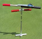 Place torque wrench into receptacle on top of Turf-Tec Shear Strength Tester as shown.