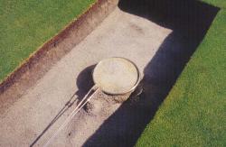 Lysimeter being installed into research green at the University of Florida research center in Davie, FL.  Stainless steel Lysimeter is placed six inches below the grass surface and the complete profile is rebuilt.