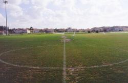 This is the multi purpose ball field at the City of Coconut Creek, FL.  Cliff Abrams, Sports Turf Manager.  The fields here were constructed virtually flat which allows Cliff to move the field positions and spread wear more uniformly.