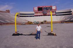 This is myself on the field at Doak Campbell Stadium, Florida State University, Tallahassee, FL.  Brian Donaway is Athletic Fields Supervisor.