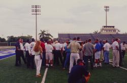 This is Florida International University (FIU) in Miami, FL.  This is the artificial turf field at their stadium. 