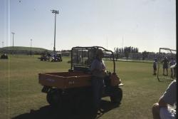 This is the equipment demonstration session of our STMA meeting at Sable Pines Park in Coconut Creek.  Casey Gifford, Sales Representative for Growers Equipment Company is speaking to our group.