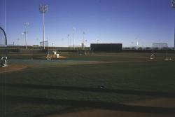 While at the City of Surprise sports complex, we were also able to tour the grounds.  This is one of the 14 practice fields.  Surrounding the sports facility are 57 acres of parks, a five-acre lake, an aquatic center, a library and city administrative offices. 