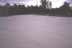 This is a man made hill constructed for testing leaching at the University of Florida Campus in Davie, FL.  There are 50 Lysimeters buried inside the hill to test for leachate. 