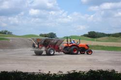 I was able to visit the Grand Cypress Golf Resort in Orlando and see some of the re-construction that was going on the course.  This is the fairway being fertilized after sprigging bermudagrass.