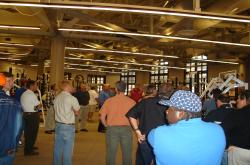 Here is our group touring the strength and conditioning room at FSU.