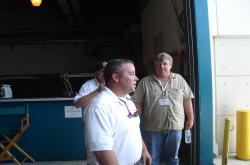 This is Thomas Wilson, Tarp Crew Supervisor at Dolphin Stadium speaking to our group.  Alan Sigwardt is Sports Turf Manager.